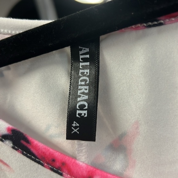 Allegrace size 4X pink rose cold shoulder shirt - Picture 2 of 4